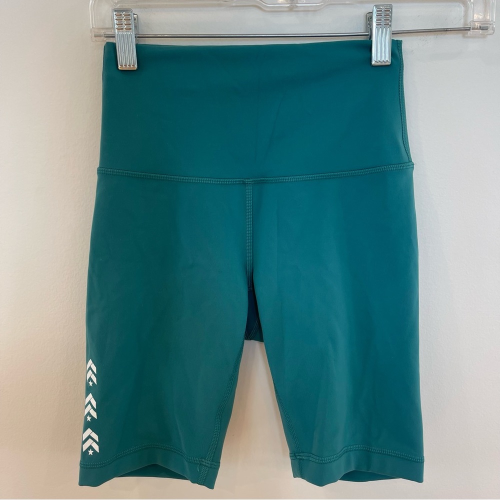 NEW Lululemon Teal Wunder Train High Waisted 8” short in teal aqua - Picture 9 of 13